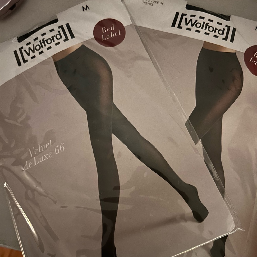 Wolford Velvet deluxe tights -set of 2